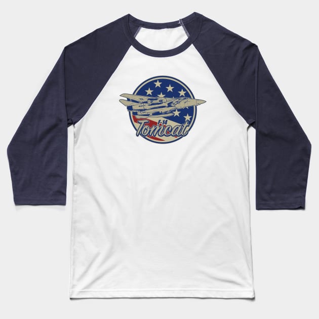 F-14 Tomcat Baseball T-Shirt by Tailgunnerstudios